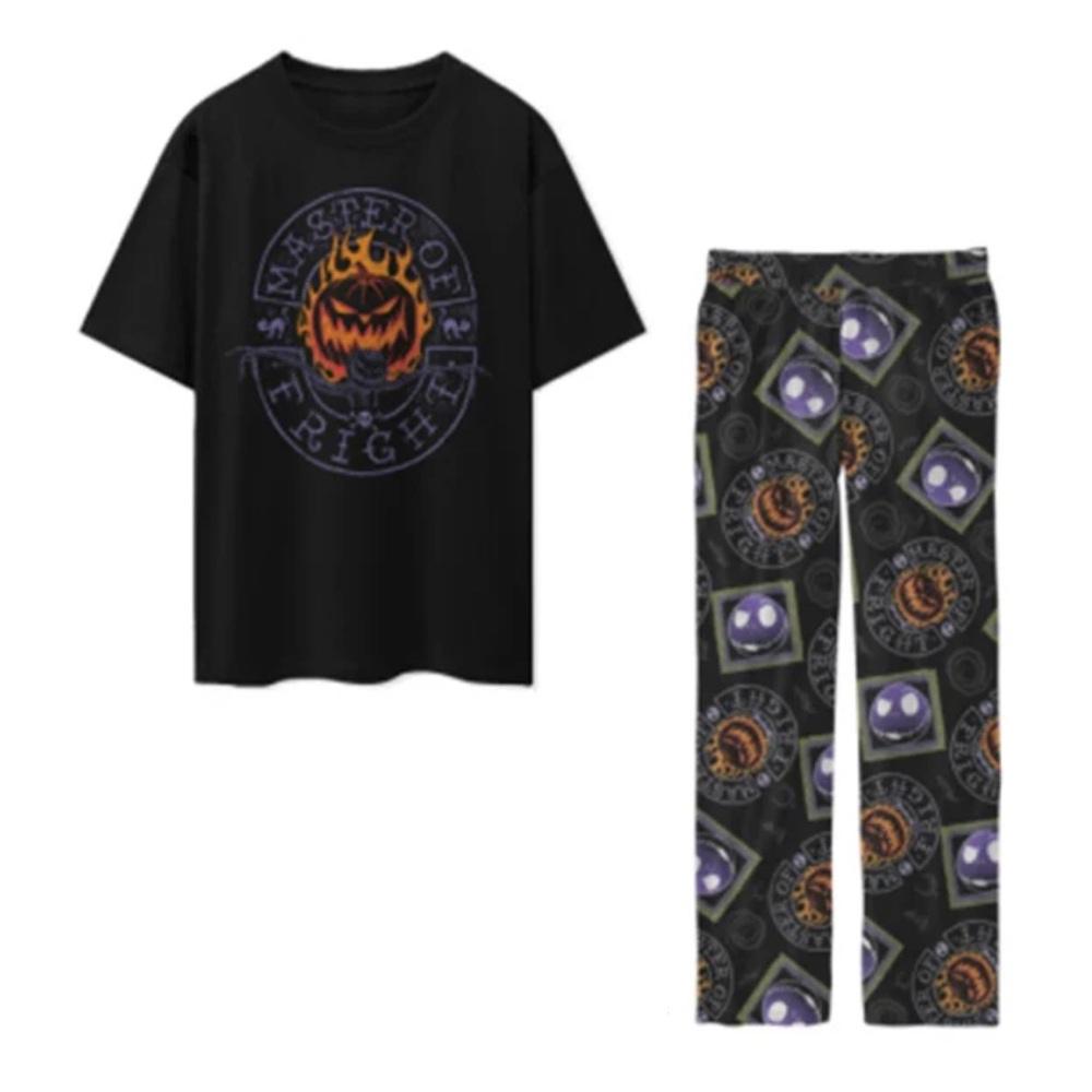 2 Piece Men’s Pajamas Nightmare Before Christmas Fright Lounge Set Medium